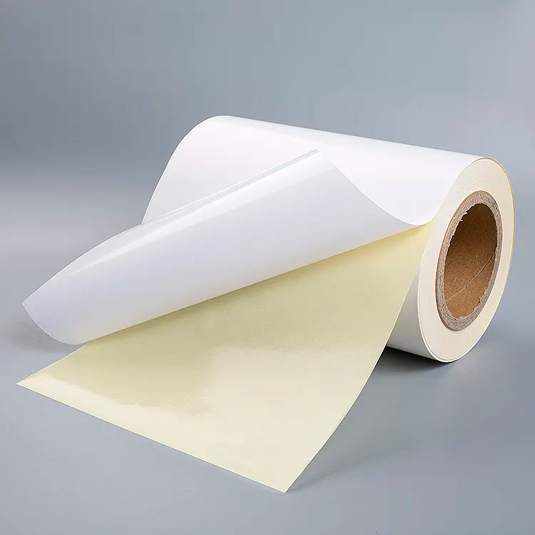  Custom Size Self Adhesive Sticker Paper Jumbo Roll Semi Glossy Label Paper 