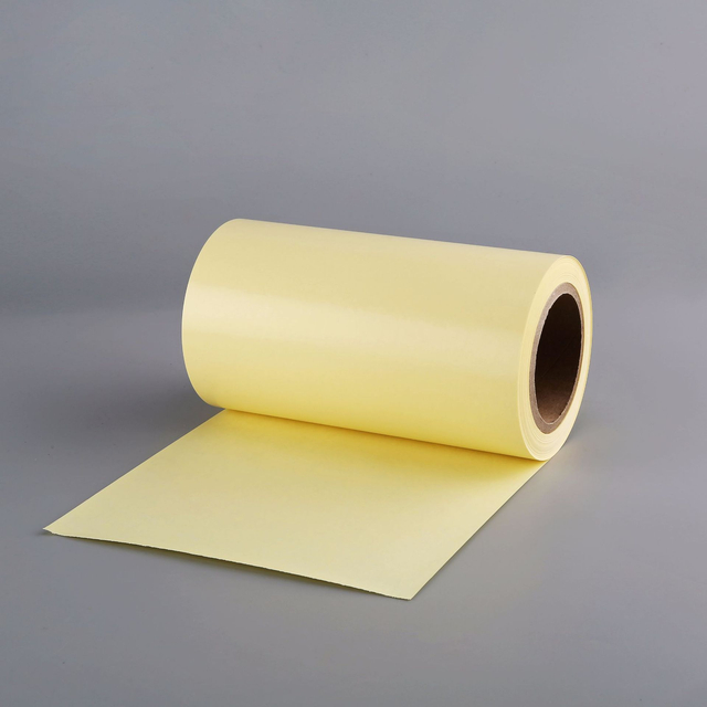 58gsm Yellow Glassine Release Paper One Side Silicon Coated Paper For Adhesive Label Industry 