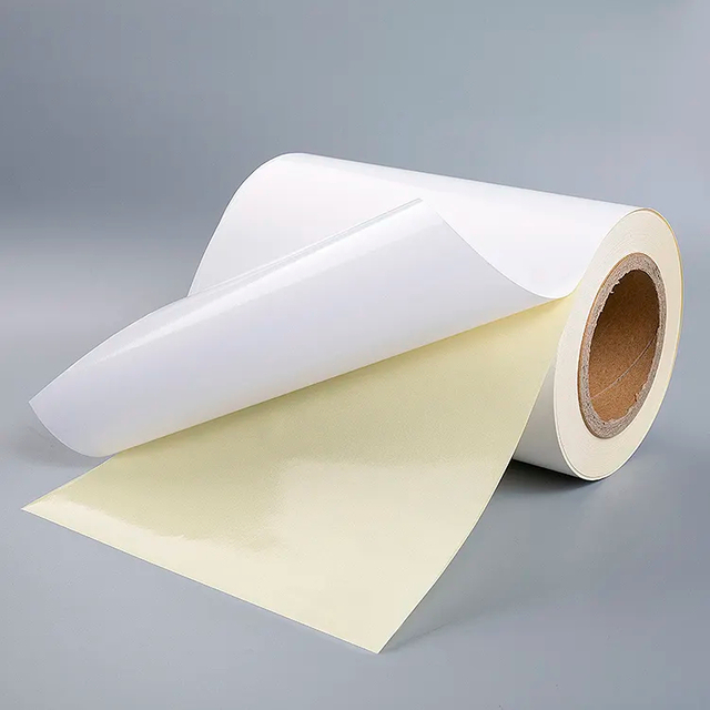Flexography Custom Size Self Adhesive Top Coated Paper Sticker Semi Glossy Paper Label Jumbo Roll