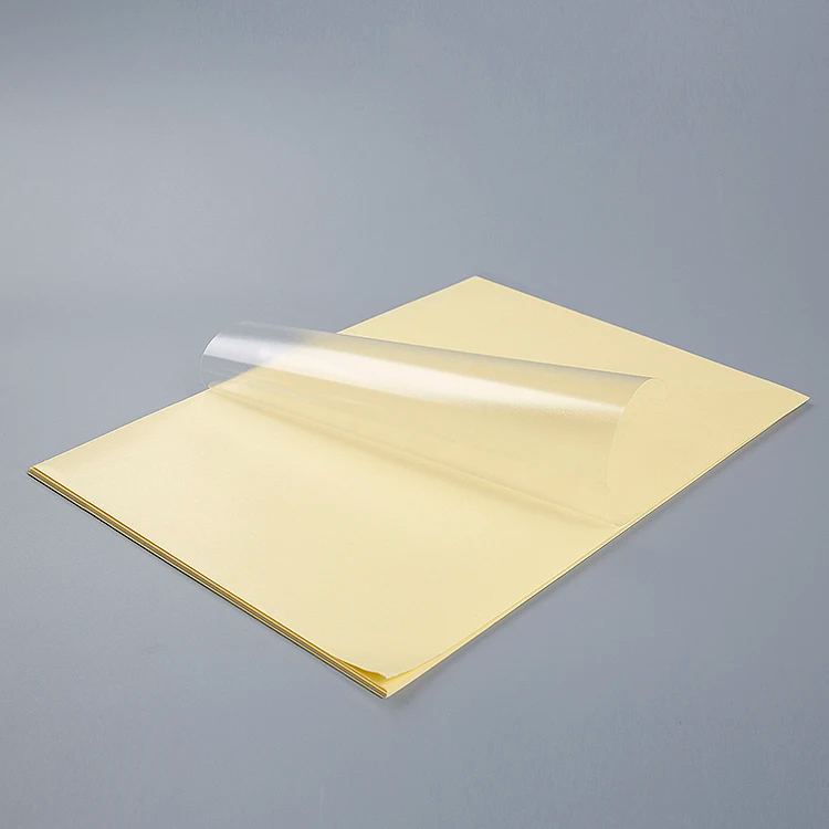 Water Glue Transparent Pet/pvc/pp Film Self Adhesive Sticker Paper