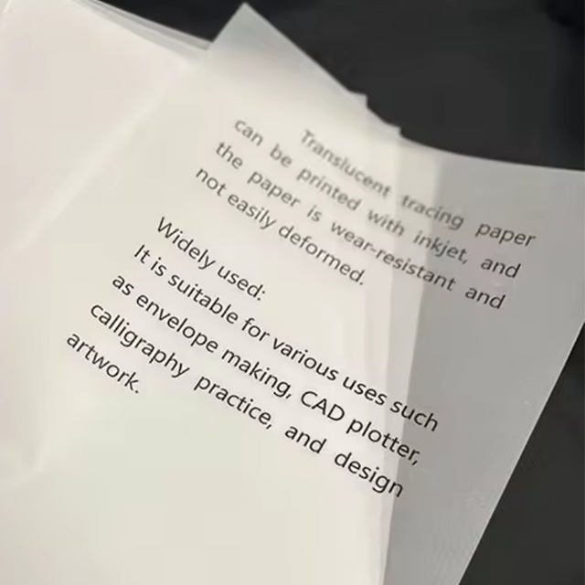 80gsm 120gsm A4 White Translucent Paper Printing Envelopes Inkjet Natural Translucent Vellum Paper Roll 